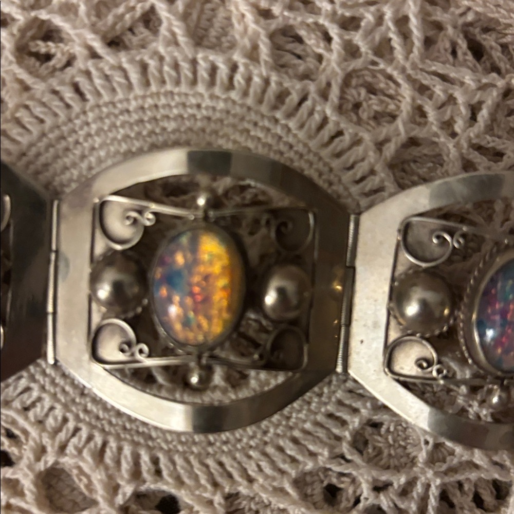 Vintage Sterling 925 Taxco link bracelet - Picture 5 of 13